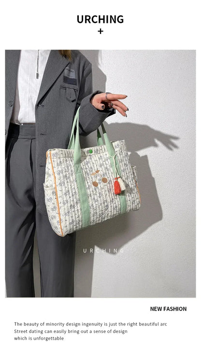 Diaper bag Mommy nappy Bag Large Capacity Tote Bag  Luxury Designer Bag Mother and Baby Bag Floral Messenger Diaper Bag