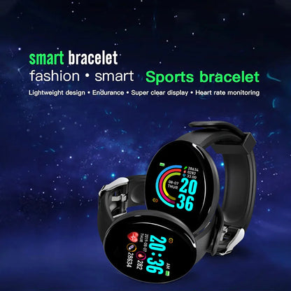 D18 Smart Watch For Ios Android Men Waterproof Smartwatch Women Sleep Monitor Message Fitness Tracker Bracelet Sport Watches SMS