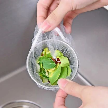 500/30pcs Disposable Sink Filter Mesh Bags Kitchen Sink Strainer Drain Hole Anti-blocking Garbage Bag Cleaning Strainers Net