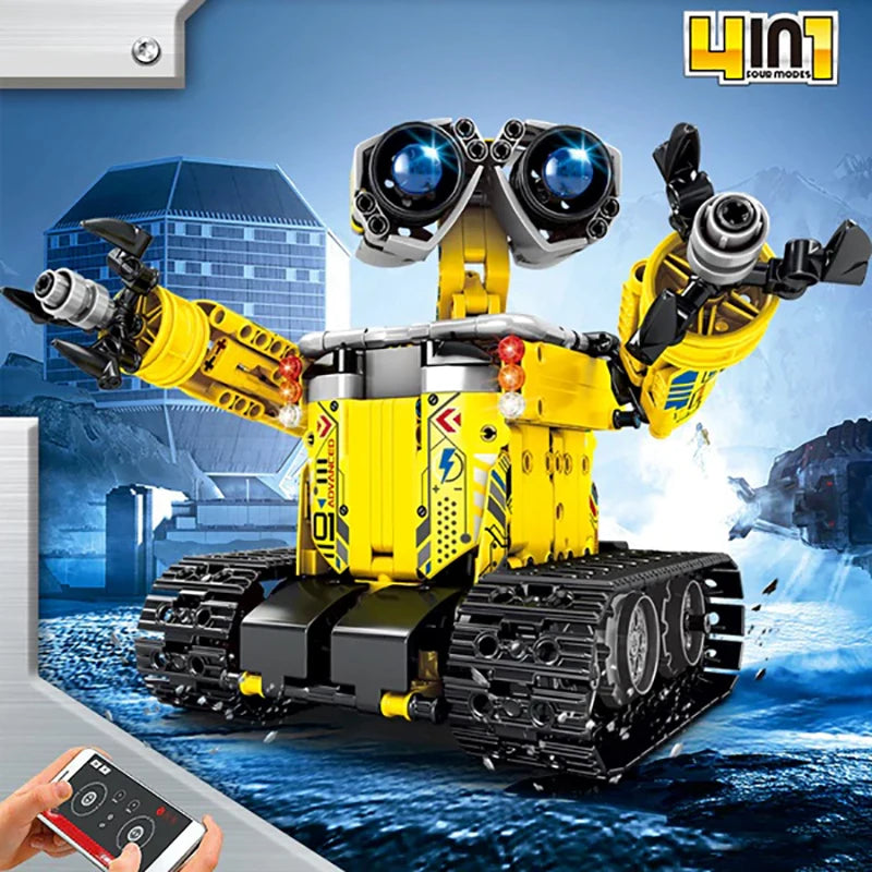828PCS MOC Cartoon Movie Wall-E Robot Building Blocks City Technical RC Car Robot Model Bricks Assembel Toys for Children Gift