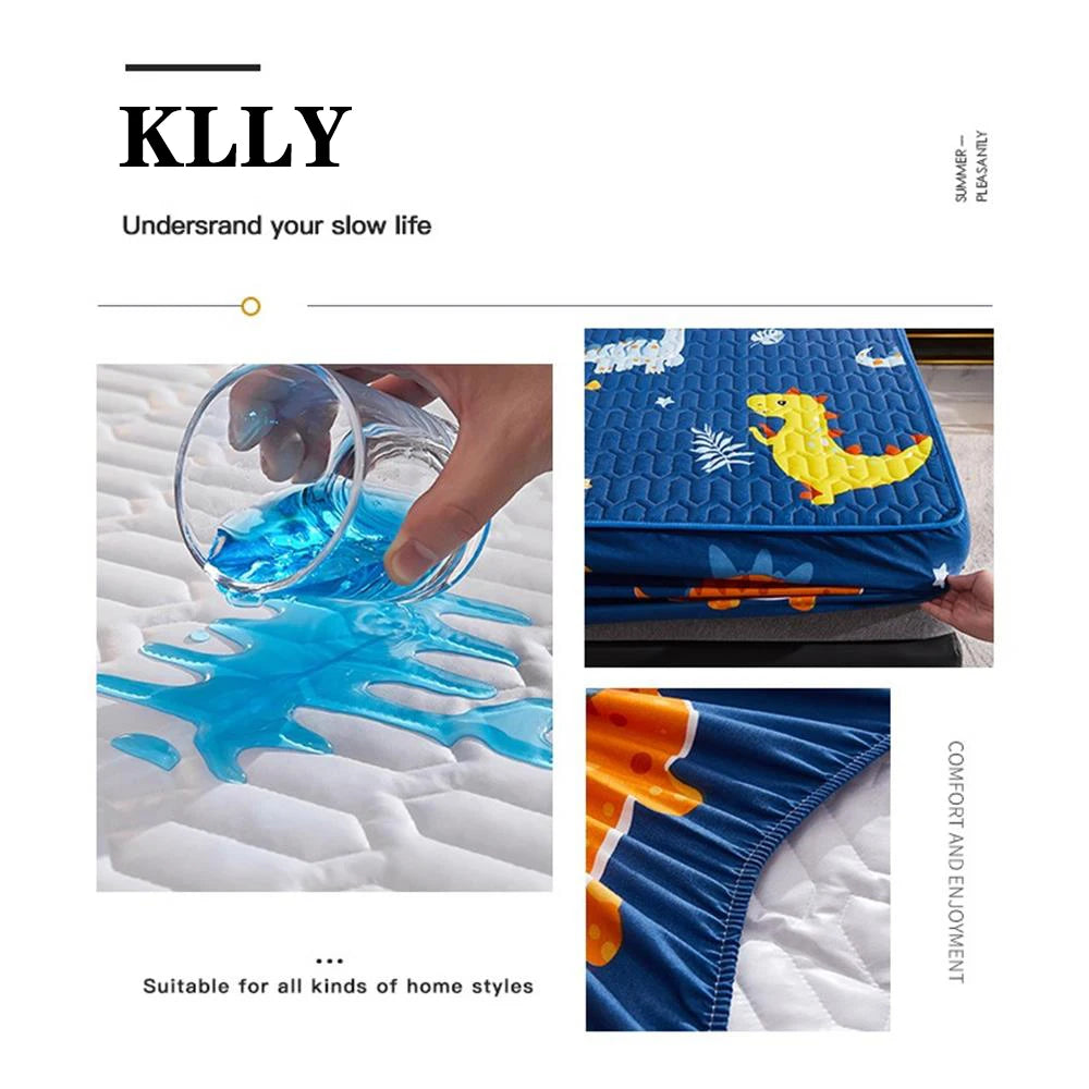 Waterproof Thicken Mattress Pad Protector Skin-Friendly Durable Fitted Sheet Bed Cover Latex Mat Cover 120x200 150x200 180x200