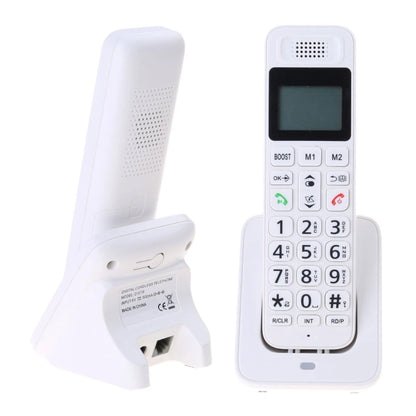 D1018 Digital Cordless Phone Large LED Display Telephone for Home Offices with Caller Display Handsfree Low Radiation