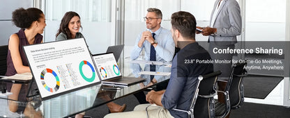 23.8inch Portable Monitor 100HZ 100% SRGB IPS USB-C HDMI Large Work Switch Home Gaming Second Monitor Adjustable Stand Laptops