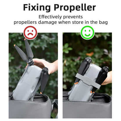 Propeller Holder Fixed for DJI Air 3/Air 3S Drone Stabilizers Protector Props Fixed Mount Guard Silicone & ABS Base Accessories