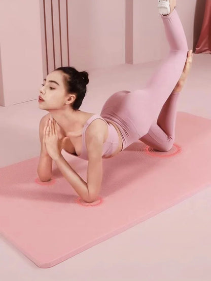 Tapis de yoga athlétique antidérapant de 10 mm pour l'entraînement à domicile, le Pilates et la gymnastique