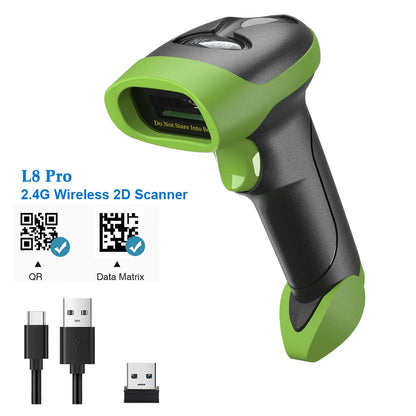 Lecteur de codes-barres 2D sans fil Bluetooth NETUM L8BLPro, lecteur de codes QR, PDF417, détection automatique pour la lecture de codes-barres en point de vente