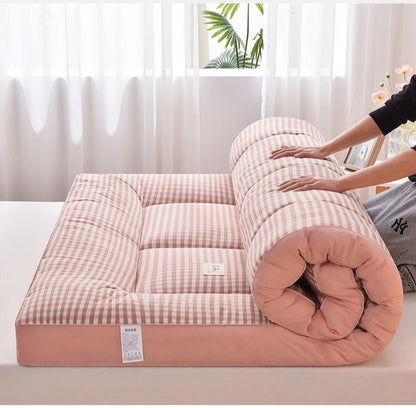 NewestFoldable Lightweight Portable Sleeping Pad/Tatami Mat Japanese Futon Mattress  Soft Fabric,Easy Storage & Travel Mattress