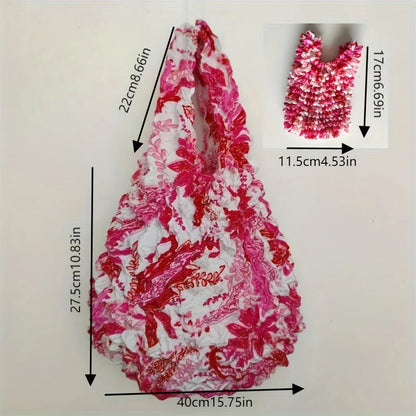 Magic Shopping Bag, Expandable Pleated Handbag, Large Capacity Shopping Bag Suitable for Travel and Shopping