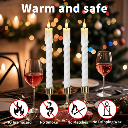 Pack of 6 Remote Control LED Decorative Candle Light Battery Operated Flameless Electronic Home Party Wedding Candle With Timer