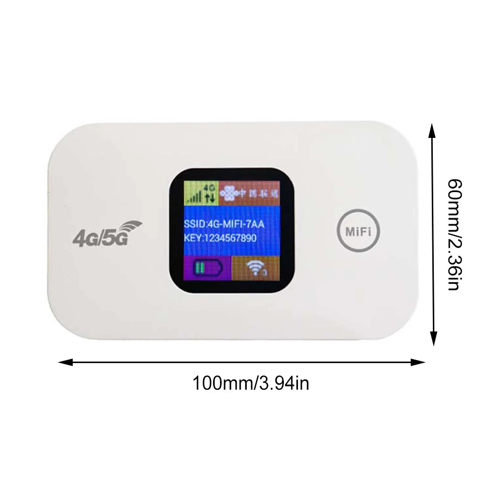 4G LTE Mini Outdoor Hotspot Sim Card Slot Wireless Router 2100mAh Portable Network Hotspot Device Colorful LED Display