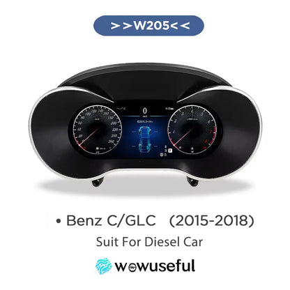 12.3''  Instrument Paneel Cockpit For  Benz C GLC S205 W205 V205 117 X253 2015-2018 Ntg5.0 4.5 5.5Auto Digital Dashboard Cluster