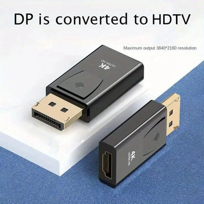 HD 4K DisplayPort To HDMI-compatible Adapter Converter DP Male To Female HDMI-compatible HDTV Adapter Video Audio PC Laptop