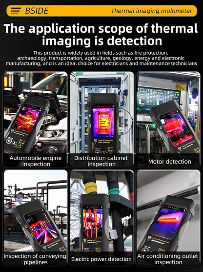 BSIDE SH7 320*320 Thermal Imager Camera 20000 Counts Touchscreen Digital Multimeter 2 in 1 IR Camera for Macro lens Repair PCB