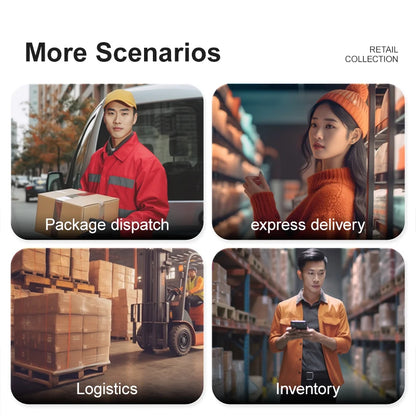 Scanner de codes-barres portable sans fil Bluetooth 2D QR 1D avec écran LCD pour smartphone, ordinateur et terminal de point de vente