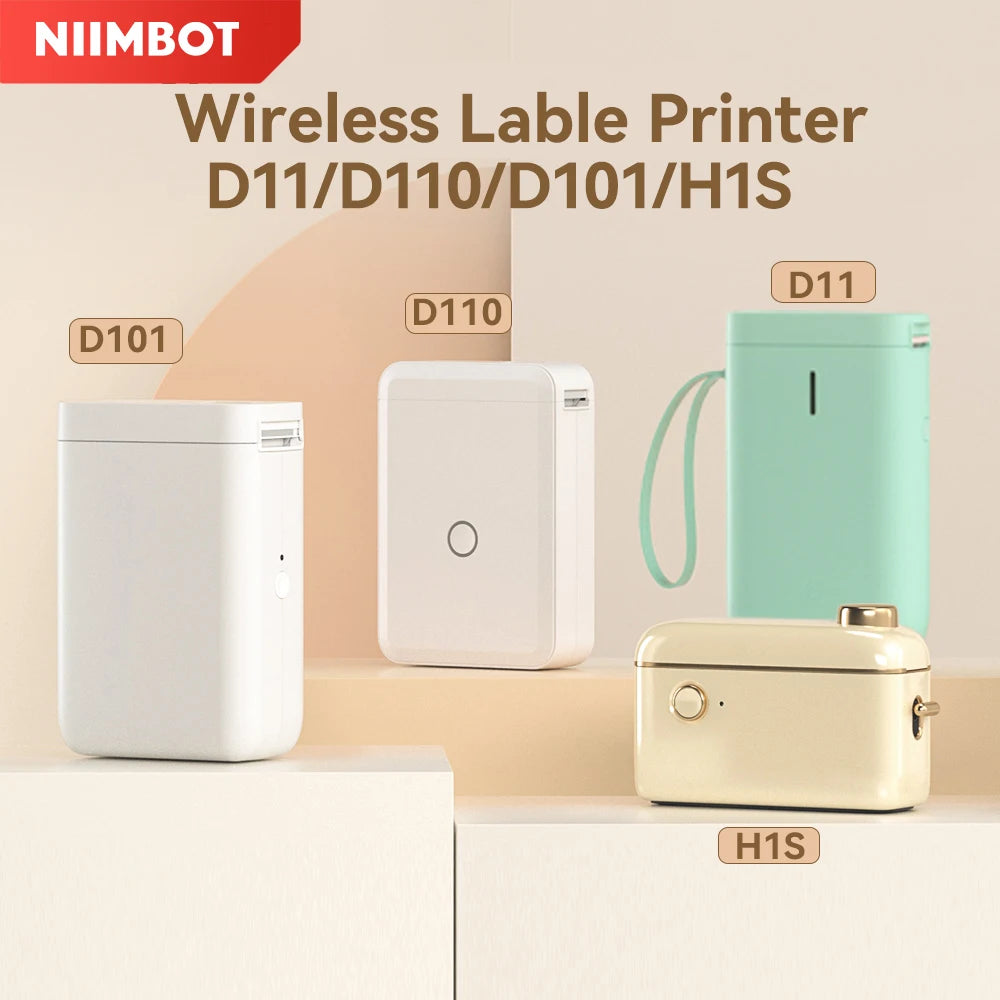 Niimbot D11 D110 D101 H1S Mini Thermal Printer Pocket Label Maker USB Bluetooth Label Stick Printer Inkless DIY Name Price Tag