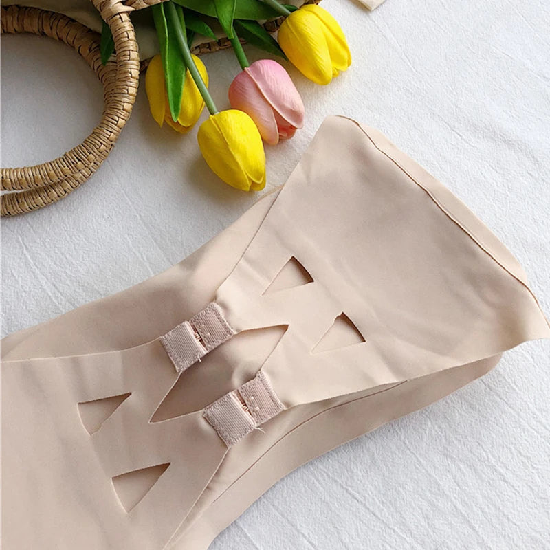 Seamless One-piece Tube Tops Women Removable Pads Intimates Basic Black/White/Skin Womens Strapless Bra Bandeau Sexy Lingerie