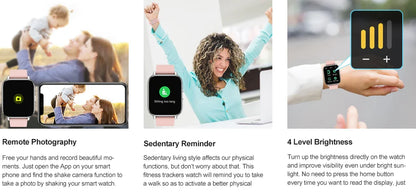 Jxrev Smart Watch, Fitness Tracker Watch for Men Women, 1.69'' Touch Smartwatch Fitness Watch with Ultra Thin Watch.