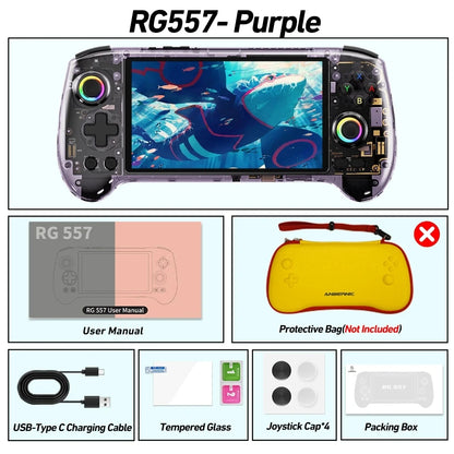 ANBERNIC RG557 Retro Handheld Game Video Player Console  Android 14 12G+256G 5.48 inch AMOLED Screen  512G PS2 PSP Games RG 557