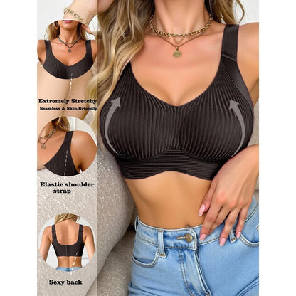 Bras for Women Full Cup Seamless Push up Female Underwear Adjustable Stretch Shoulder Straps Skin Friendly Bralette
