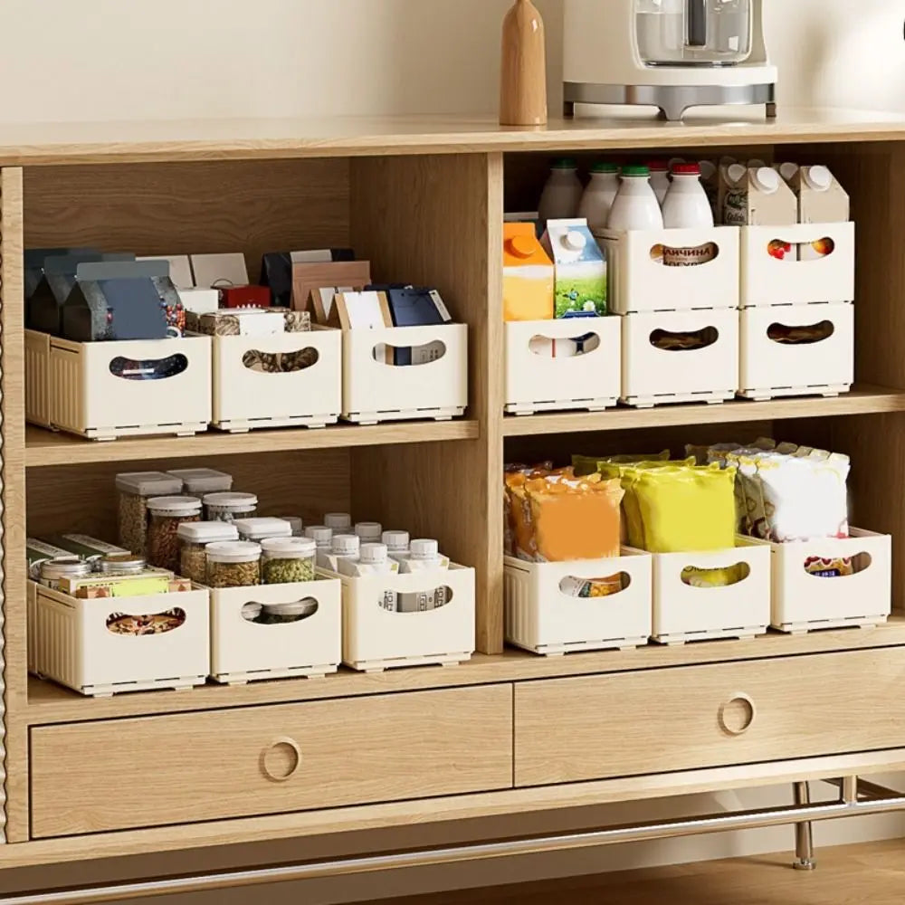 Plastic Expandable Storage Box Adjustable Stackable Retractable Storage Container Space Saving Large Capacity Drawer Storage Box