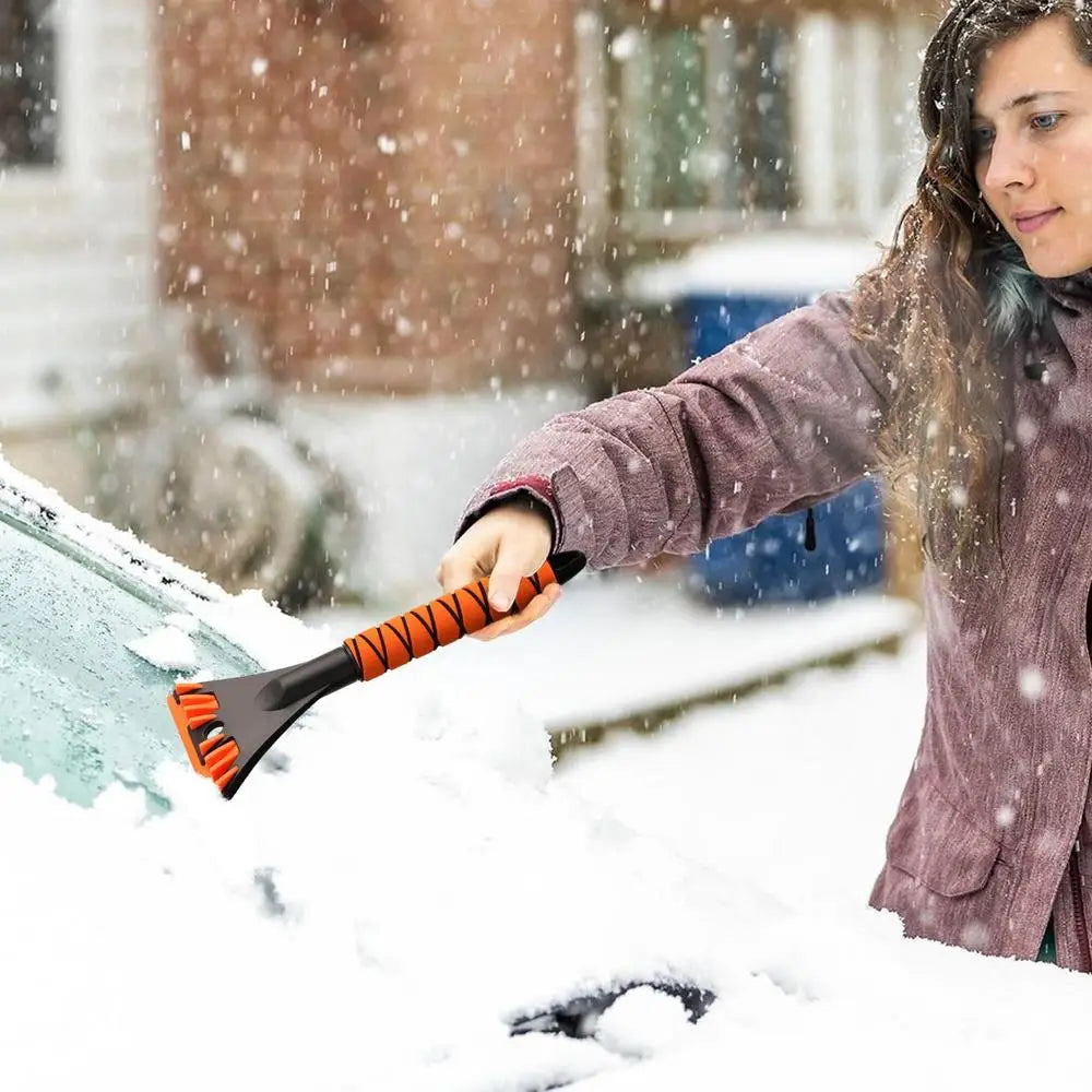Grattoir à glace pour voiture, pelle à neige, outil de déneigement ergonomique pour pare-brise, dégivrage de vitres automobiles en hiver, portable et multifonction