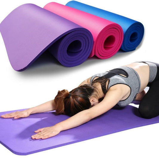 Tapis de yoga antidérapant en mousse EVA confortable de 3 à 6 mm d'épaisseur, idéal pour le yoga, le Pilates et la gymnastique.