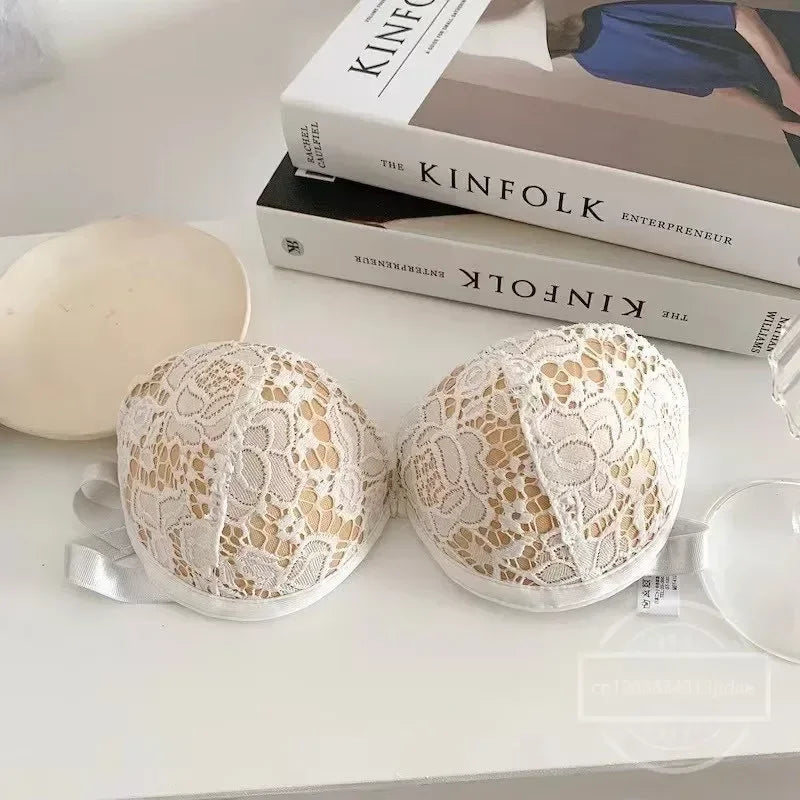 Strapless Lace Bras for Women Sexy Lingerie Backless Invisible Wireless Bralette 1/2 Cup Push Up Underwear Girls Backless Bras