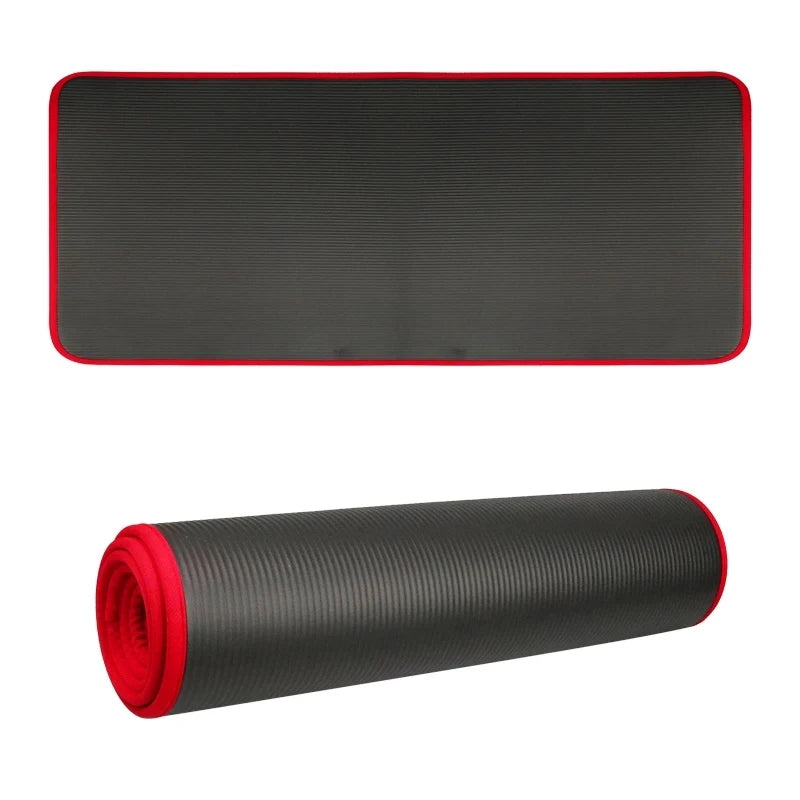 Tapis de yoga extra épais de 10 mm pour débutants, antidérapants, pour la salle de sport, le fitness, le Pilates et la méditation, et pour l'entraînement à domicile.