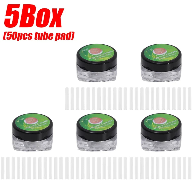 1-10 Box Elastic C-shaped Tube Padding Treatment Foot Care Invisible Groove Straightening Clip Ingrown Toenail Corrector Tools