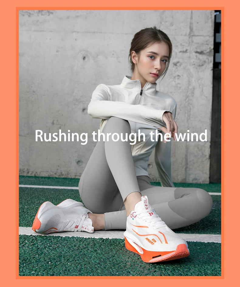 Unisex Carbon Board Running Shoes Professional Marathon Lightweight Bouncing Pad Breathable Ladies Stable Support Sports Shoes