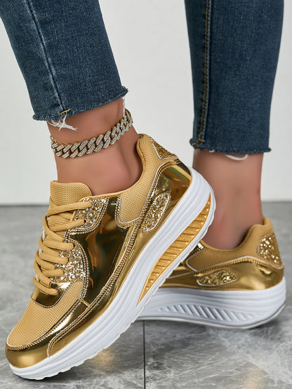 Women's flat mesh sports shoes spring and autumn new lace-up breathable comfortable fashion fitness women's shoes