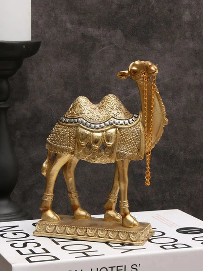 Classic Light Luxury Art Camel Statue: Indoor Decorative Item for Christmas, Halloween, Hanukkah, Thanksgiving, Valentine'S Day