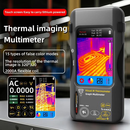 BSIDE SH7 320*320 Thermal Imager Camera 20000 Counts Touchscreen Digital Multimeter 2 in 1 IR Camera for Macro lens Repair PCB