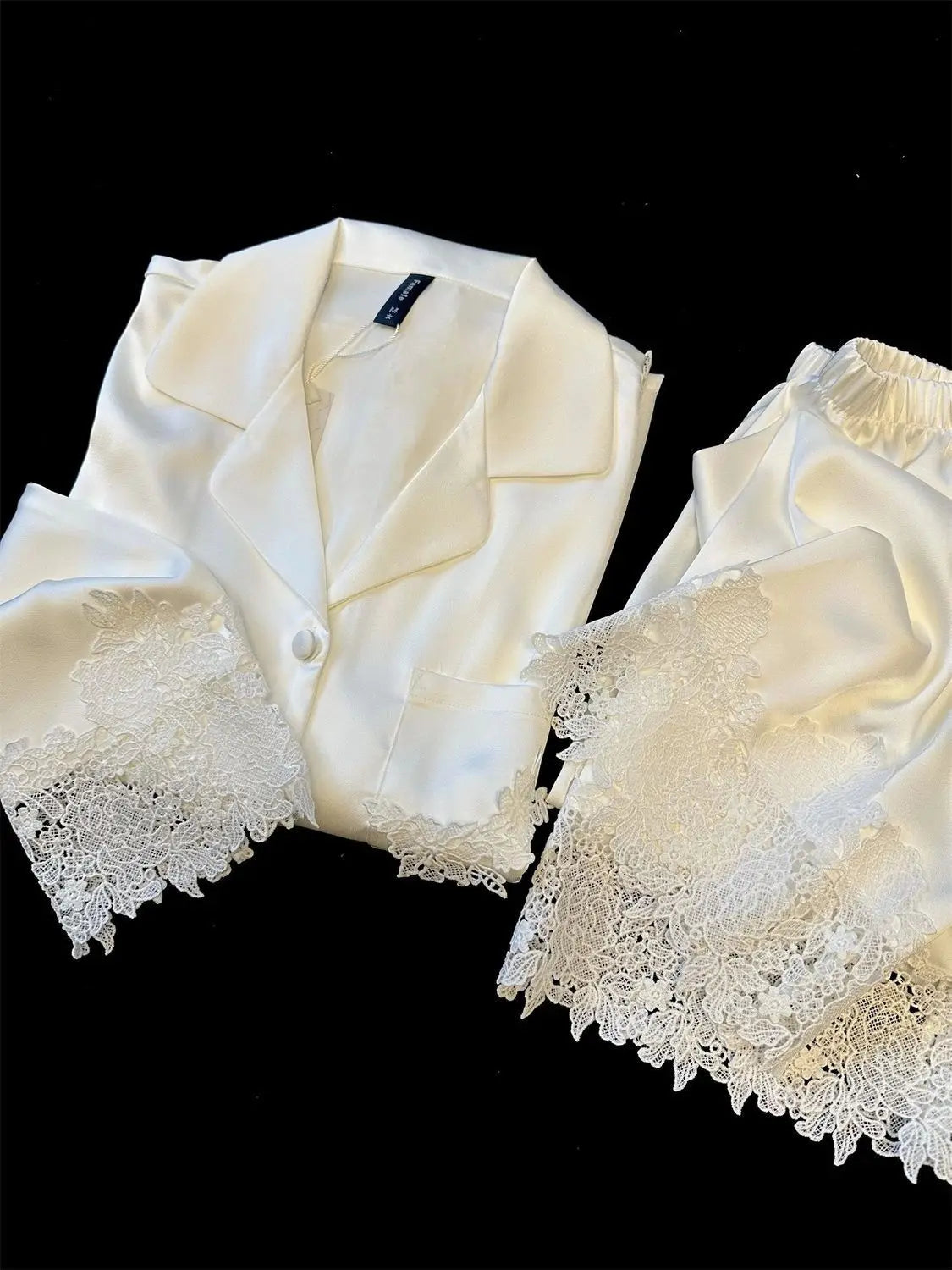 Pyjama Woman Silk Satin Sleepwear For Sleeping Clothes New Fashion Lace Home Clothing Women's Pajamas Suit Femme Nightwear