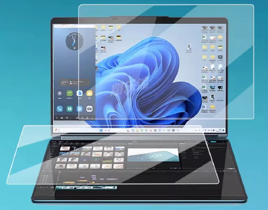 GLOSSY 13.3 Screen + Small Screen Guard Protector For LENOVO YOGA BOOK 9I 2023