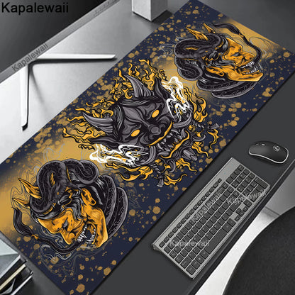 Oni Mouse Pad Gaming Mousemat Large Desk Mat Pc Gamer Accessoires Mousepad Speed Keyboard Pads XXL 900x400 Keyboard Mousepad