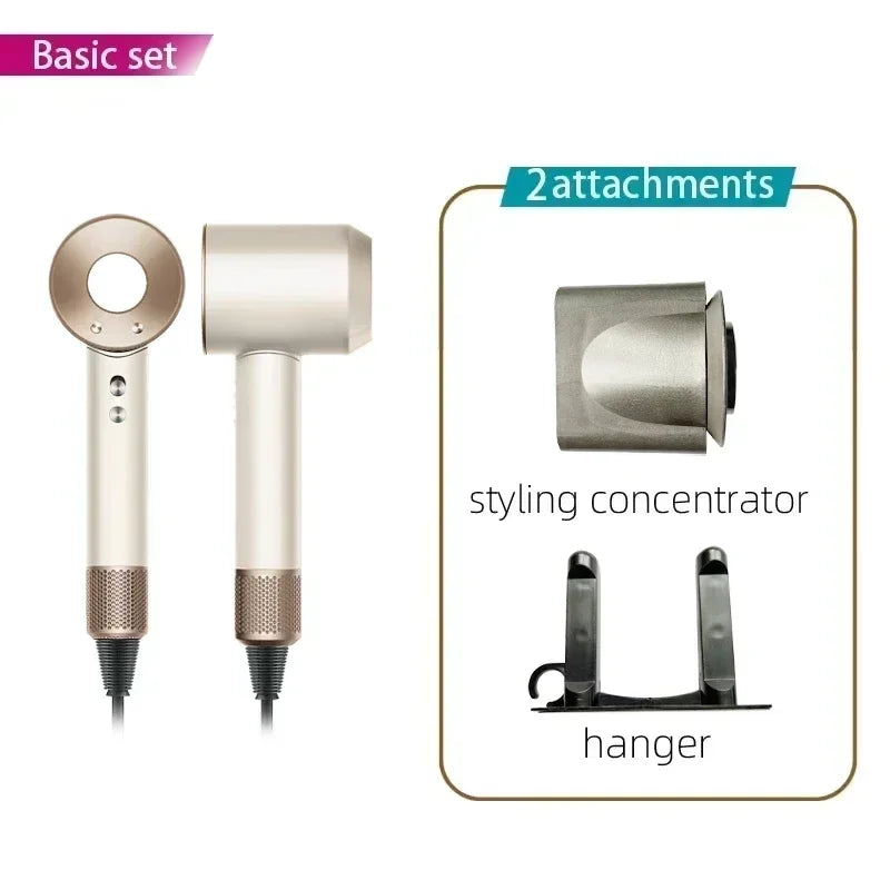 2025 Super Hair Dryer 220V Leafless Hair Dryer Personal Hair Care Styling Negative Ion Tool Schedule Negative Ion Electric Dryer