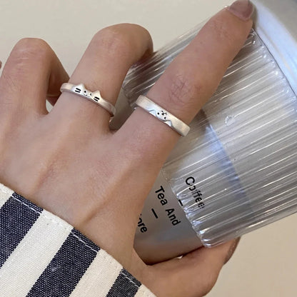 2025 Valentine's Day Rings Cat Dog Animal Adjustable Ring Jewelry Delicate and Stylish Couple Rings for Women Adornment Gifts