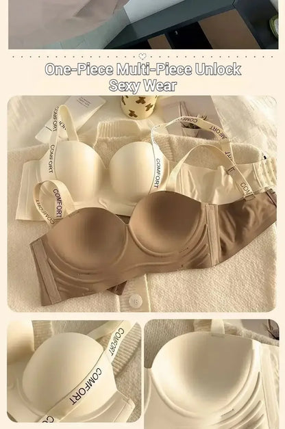 Push Up Bra for Small Breasts Seamless Lift Adjustable Bralette  Anti Sag Ringless Design Back Beauty Enhancer 24H Comfort