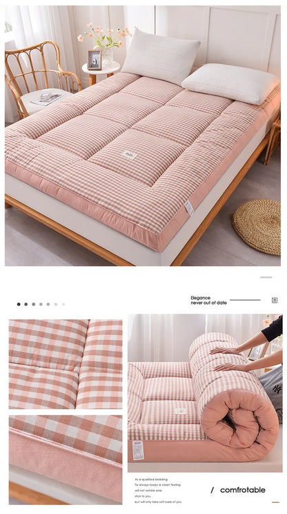 NewestFoldable Lightweight Portable Sleeping Pad/Tatami Mat Japanese Futon Mattress  Soft Fabric,Easy Storage & Travel Mattress