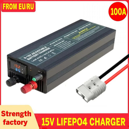 0-100V25A Lifepo4 Charger 24V48V64V72V Fast Charger Lithium Battery Charger 14.6V 100A 60A Battery Adapter Adjustable voltage