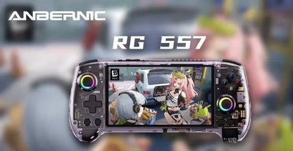 ANBERNIC RG557 Retro Handheld Game Video Player Console  Android 14 12G+256G 5.48 inch AMOLED Screen  512G PS2 PSP Games RG 557