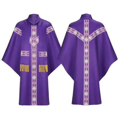 Robe de Cosplay du Prêtre Catholique, Robe de Messe de l'Église Chasuble, Vintage Baggy, Cape Médiévale