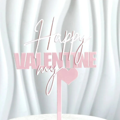 INS 14 Style Happy Valentine's Day Acrylic Cake Toppers Red Love Valentine's Day Cake Topper for  Valentine's Day Party Gifts