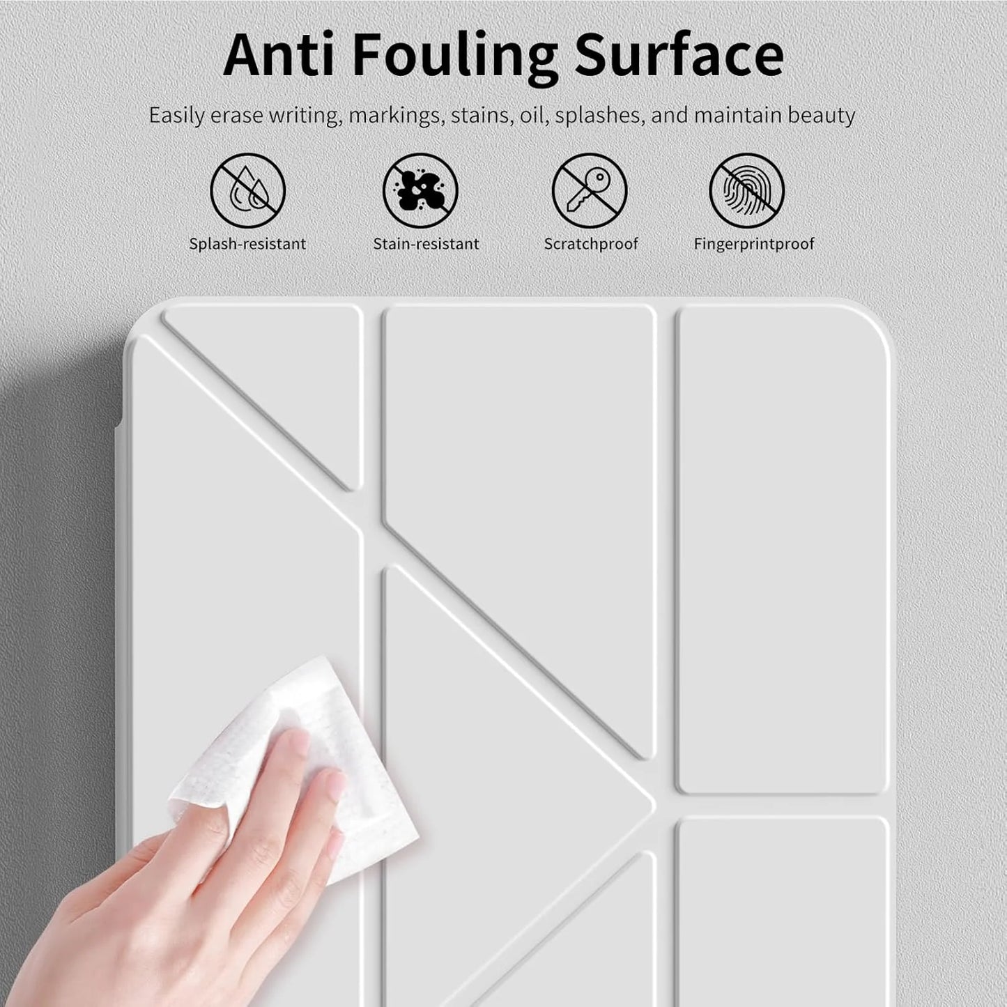 Case for iPad 5th 6th 7th 8th 9th 10th 11th Air 4 5 6 7 Mini 6 7 Case with Pencil Holder, Mutil Angles Folding Y-Shaped Stand Co