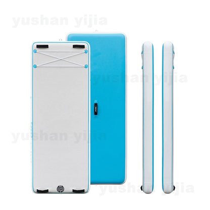 Tapis de yoga gonflable multifonctionnel, idéal pour le yoga, le pilates et les étirements, à la maison ou en extérieur.