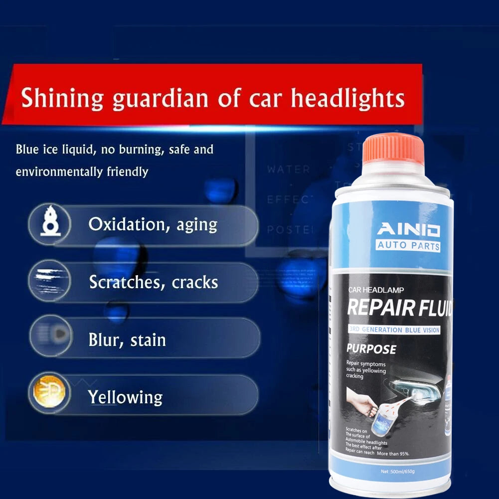 Car Headlight Restoration Polish Liquid Polymer Evaporator Garage Tools Car Headlight Renovation Repair Scratch Remover