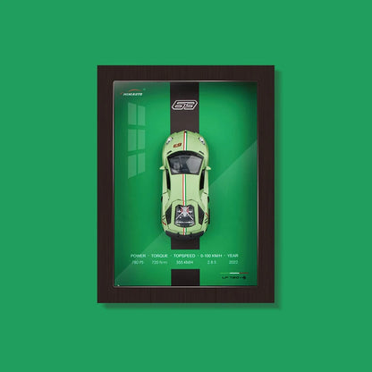 1:32 3D Photo Frame Wall Hanging Paintings Alloy Metal Diecast Model Car Home Trend Toy Decorations Display Valentine's Day Gift