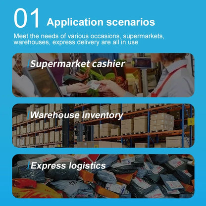 1D 2D Barcode Scanner Wired 2.4G Wireless Bluetooth Bar Code Reader Handheld Portable Scanning For Supermarket Logistics Product