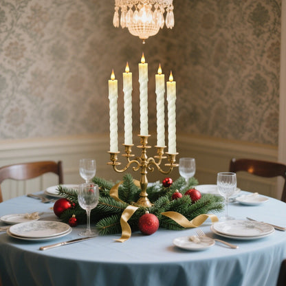 Pack of 6 Remote Control LED Decorative Candle Light Battery Operated Flameless Electronic Home Party Wedding Candle With Timer